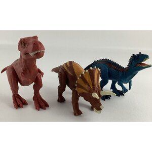 Dinosaur Attack Figures with Lights Sounds 8" Triceratops Carnotaurus T-Rex Lot